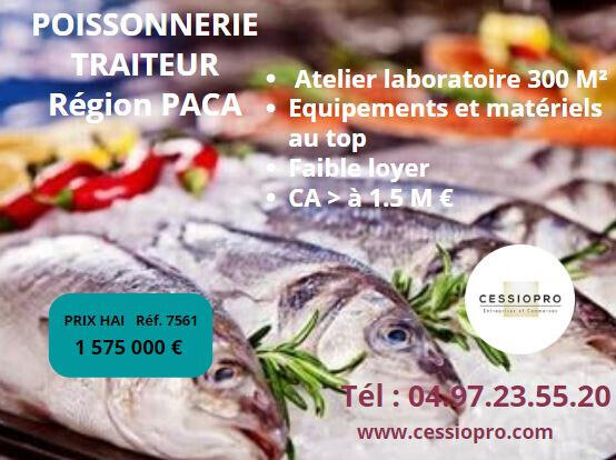 Vend poissonnerie traiteur laboratoire à Nice