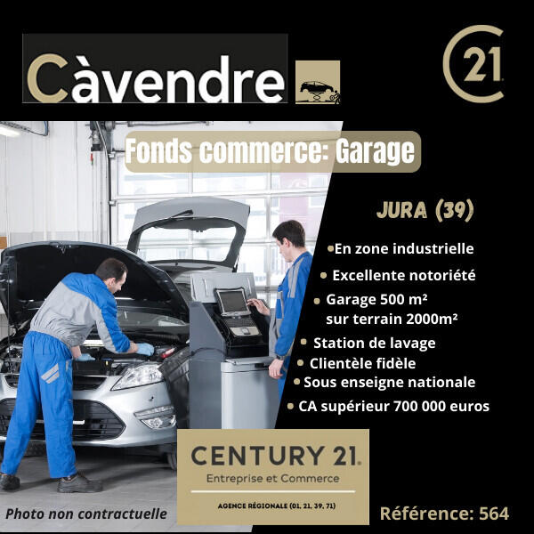 Vente FDC garage automobile dans ZI du Jura 39