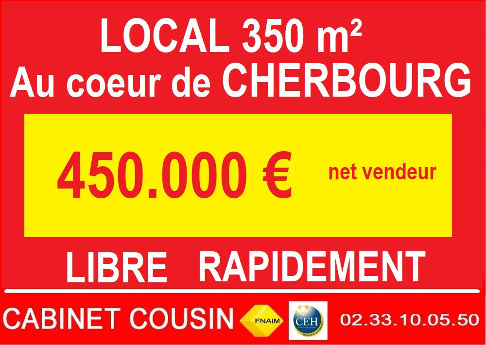 Vente murs commerciaux de 343m² à Cherbourg centre