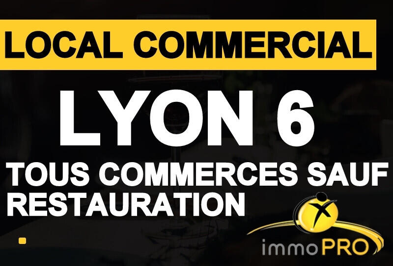 Vend local commercial de 35m² à Lyon Cours Vitton