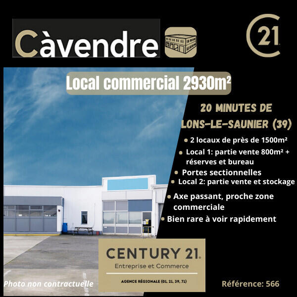 Vente local commercial de 2930m² à Lons Le Saunier
