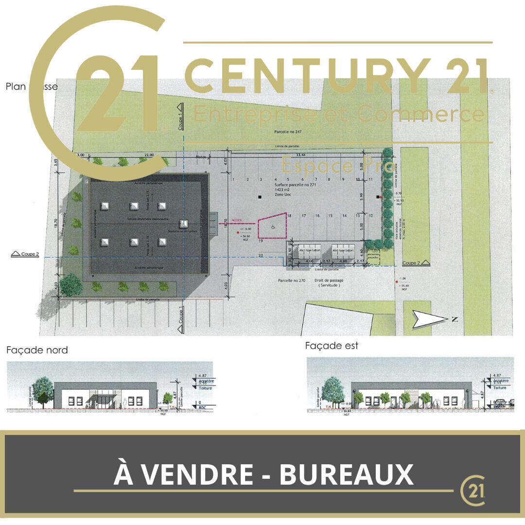 A vendre 377m² de bureaux en VEFA à Bayeux