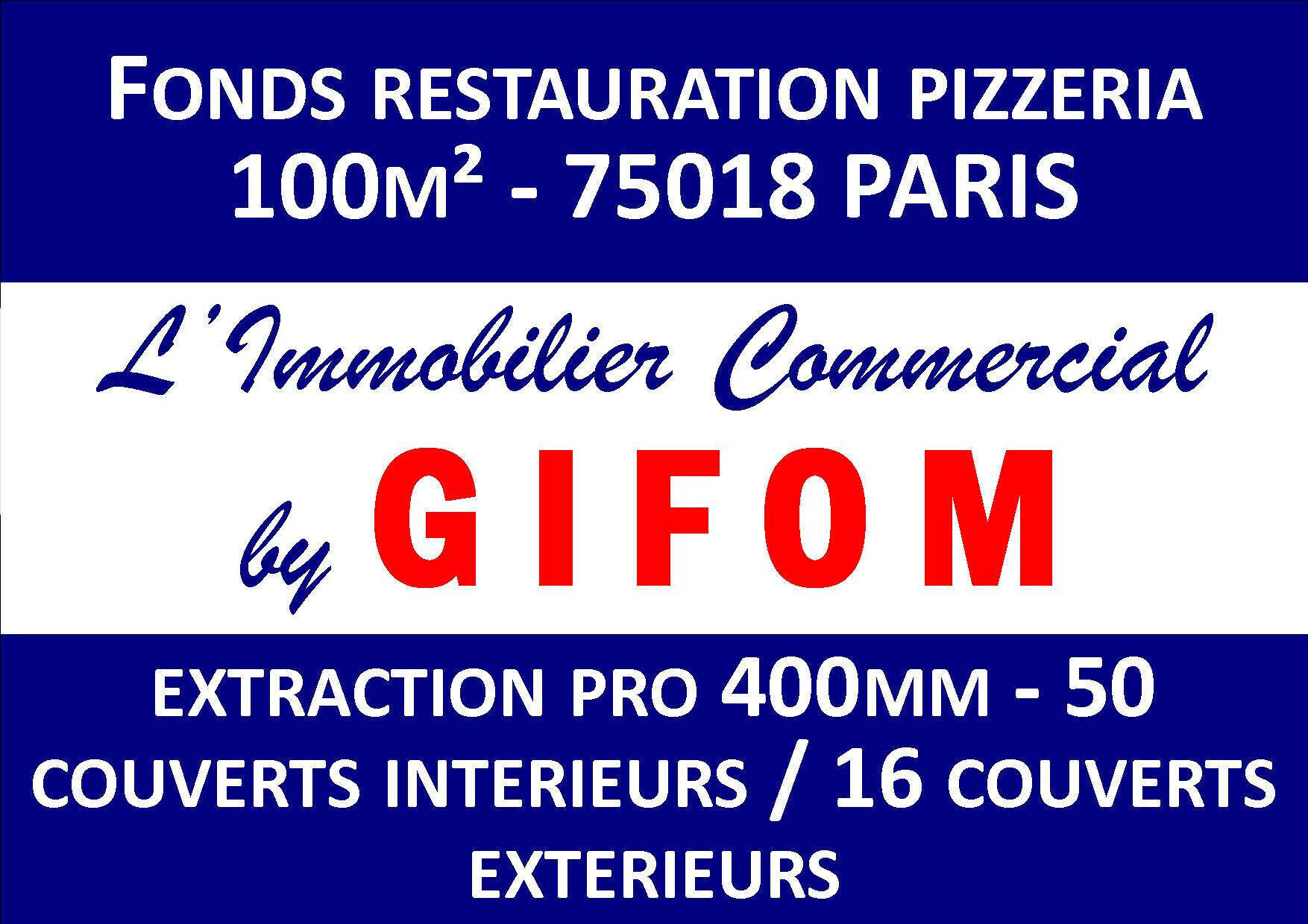 Vente FDC pizzeria d'angle 75018 Paris/J.Joffrin.