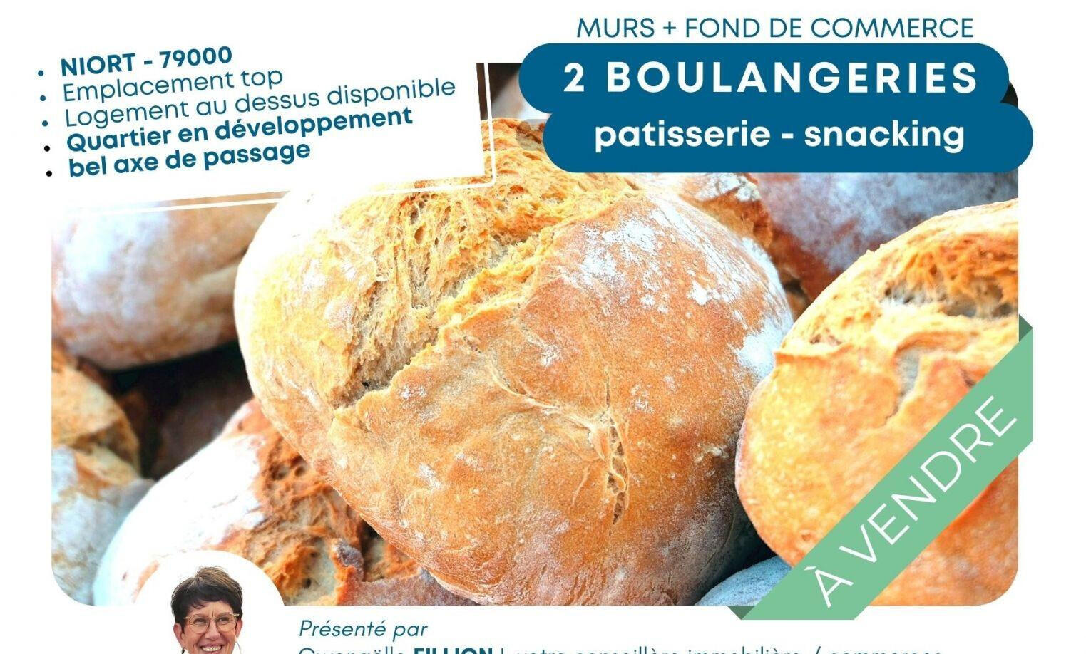 Vente boulangerie M&F belle notoriété à Niort