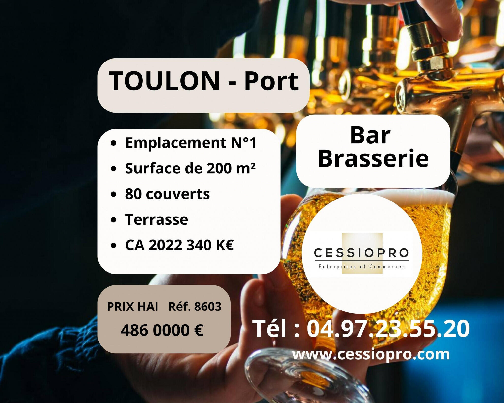 Vend bar sur emplacement N°1 à Toulon