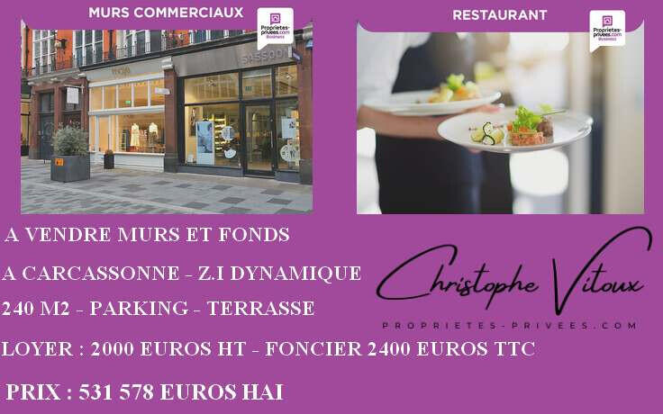 Vente murs + fonds restaurant à Carcassonne