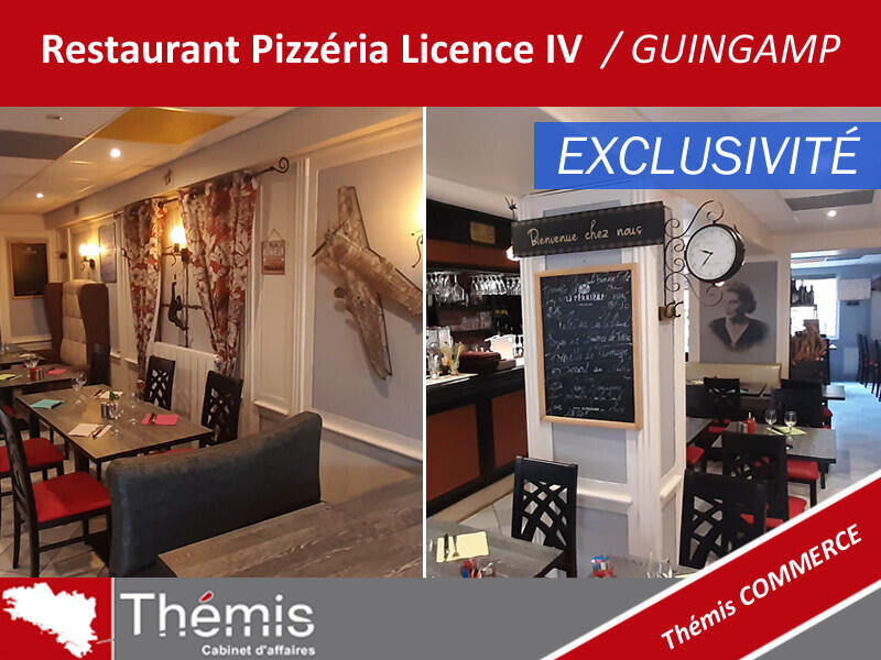 Restaurant Pizzéria Licence IV à vendre à Guingamp