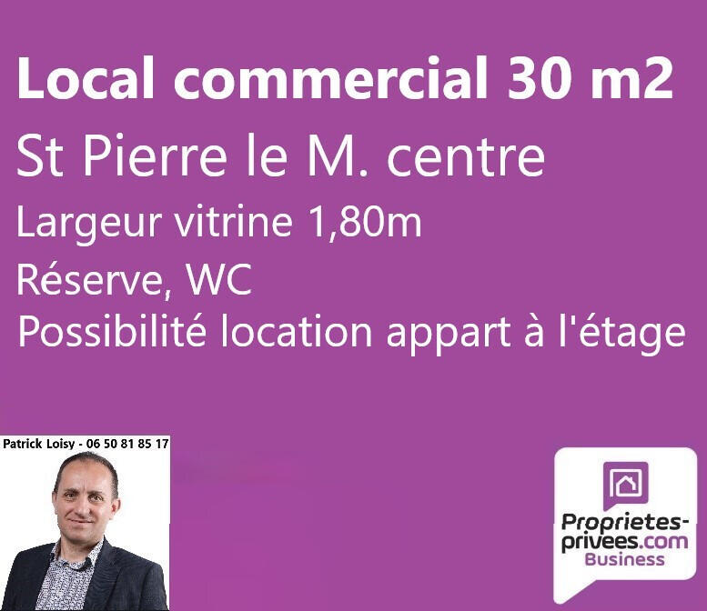 Location local 30m² à Saint Pierre le Moutier