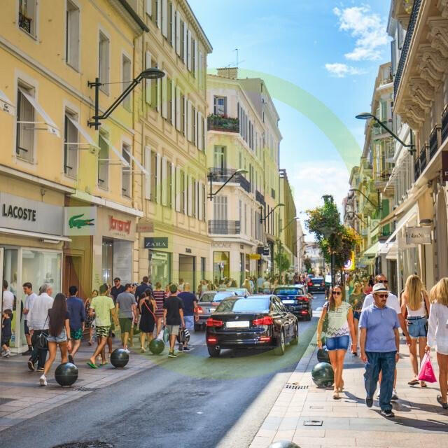Vend murs emplacement premium rue d'Antibes Cannes