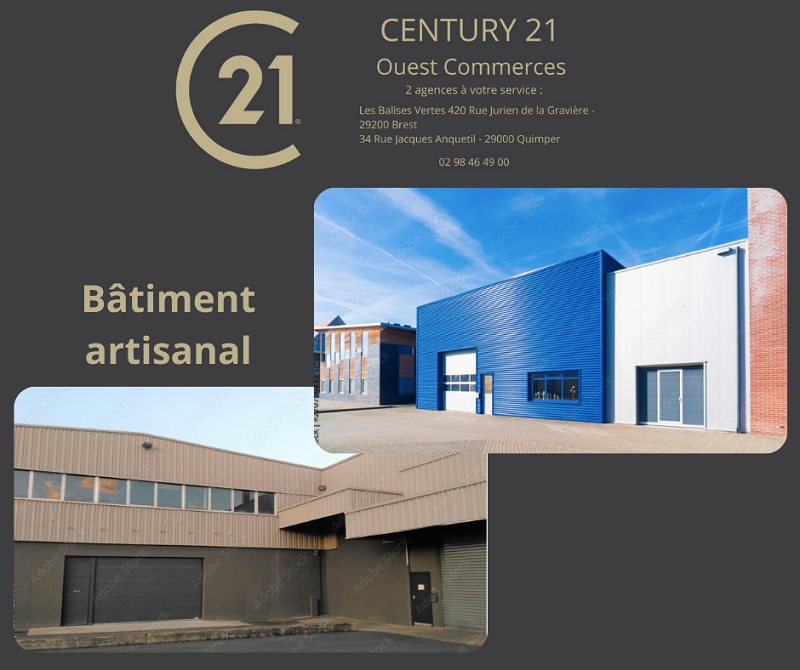 Vente bâtiment industriel de 500m² à Quimper Briec
