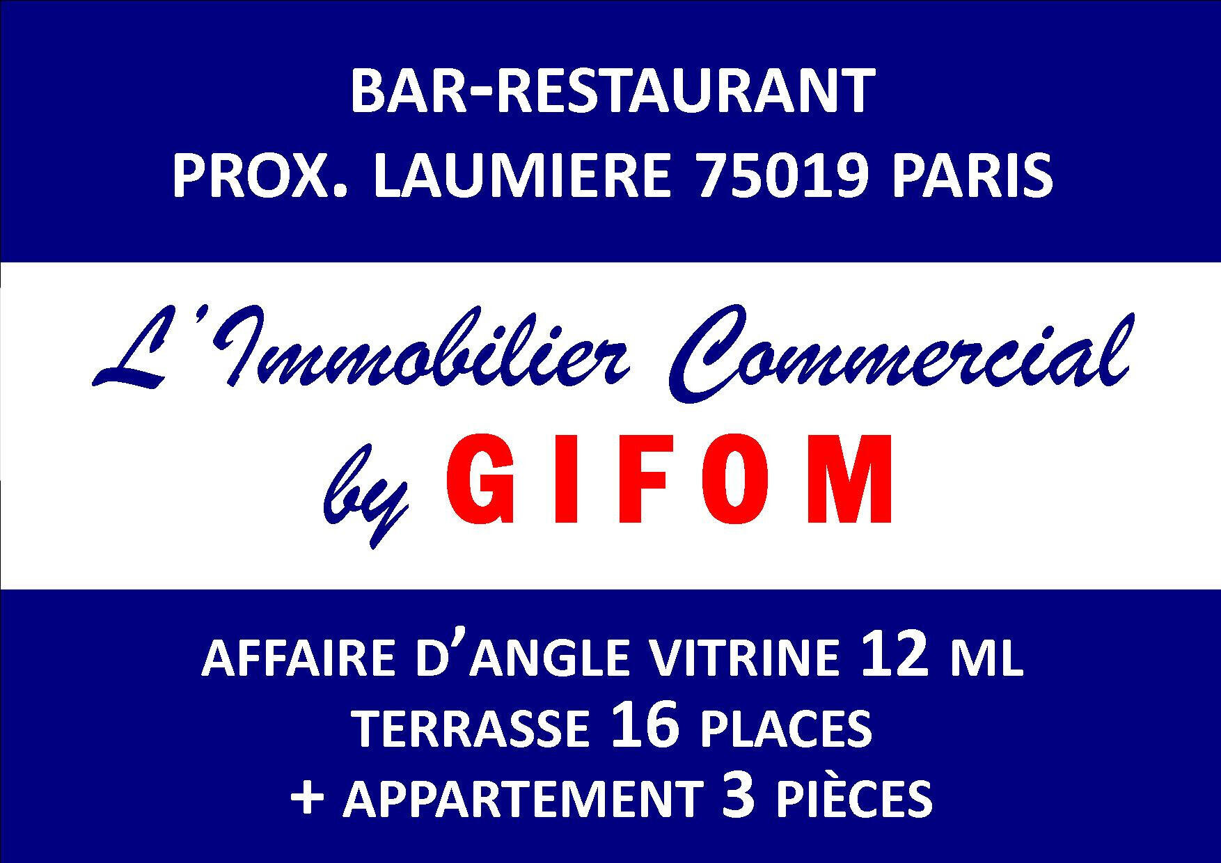 Vente fonds bar licence IV 75019 Paris Laumière