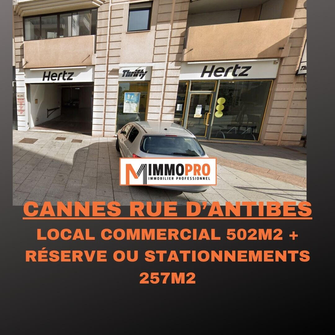 Loue local commercial 765m² à Cannes rue d'Antibes
