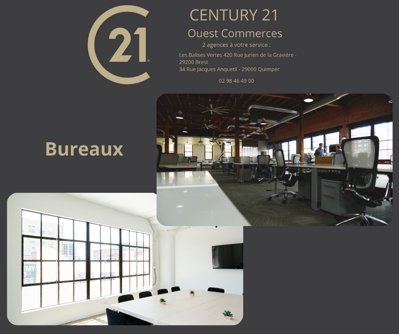 Vente bureaux aménagés de 200m² à Concarneau