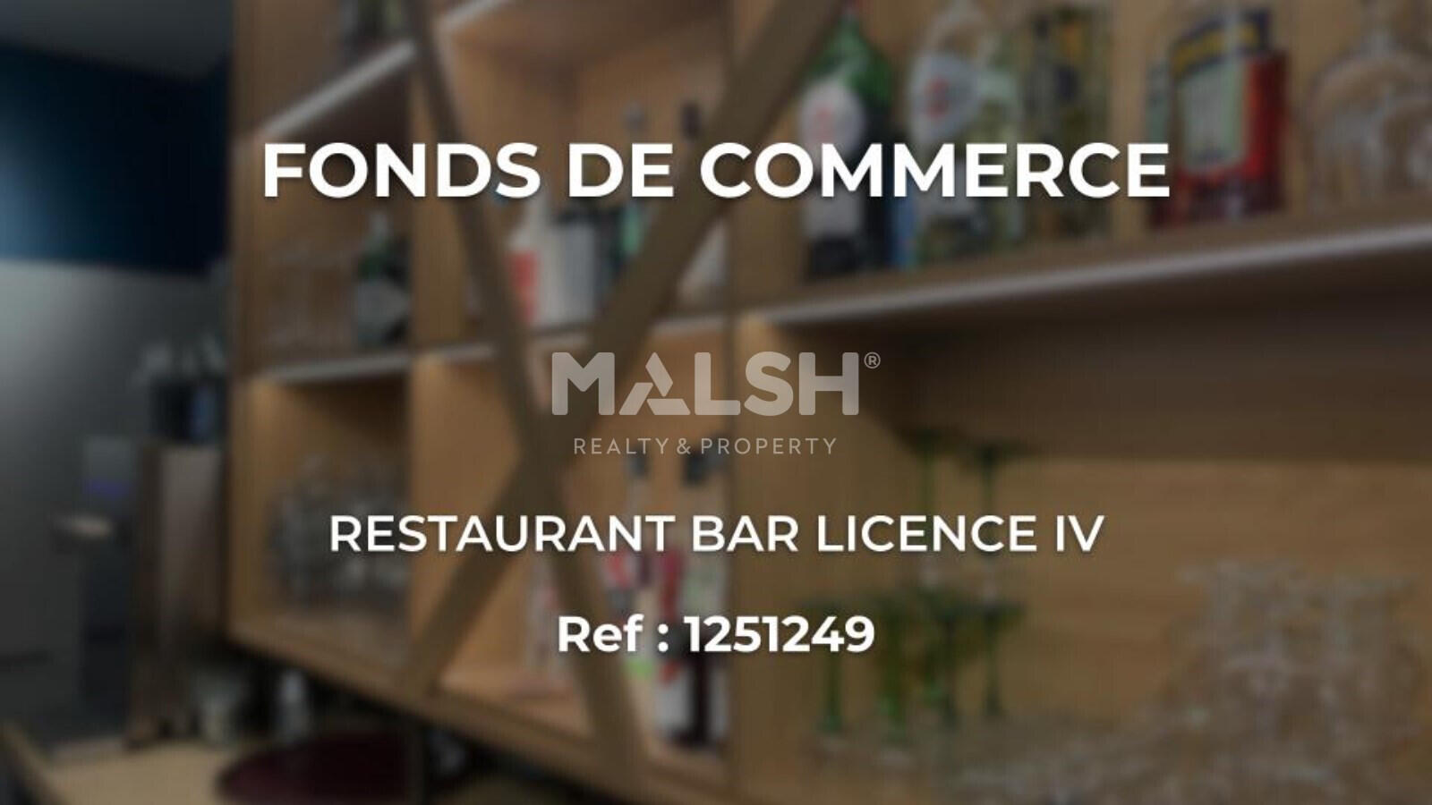 Vente fonds de commerce restaurant licence IV Lyon