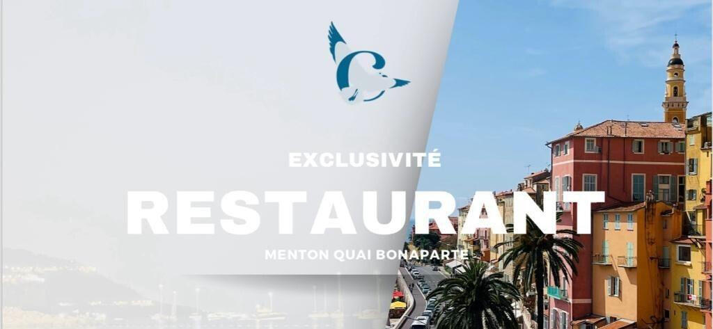 Vente restaurant vue mer Quai Bonaparte Menton