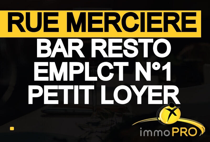 Bar restaurant 150m² à vendre rue Merciere à Lyon