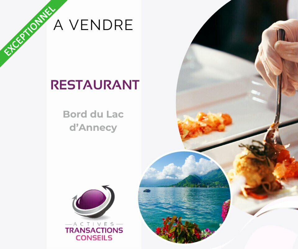 Vente restaurant terrasse lic 4 bord de lac Annecy