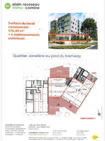 Vend local commercial 576m² Nantes Ouest Jonelière