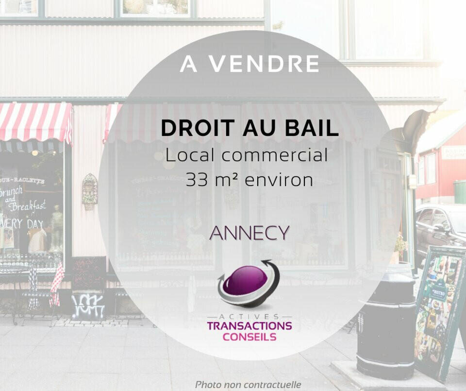 Local commercial de 33m² à céder à Annecy agglo
