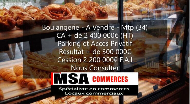 Vente boulangerie CA + de 2 400 000€ (HT)