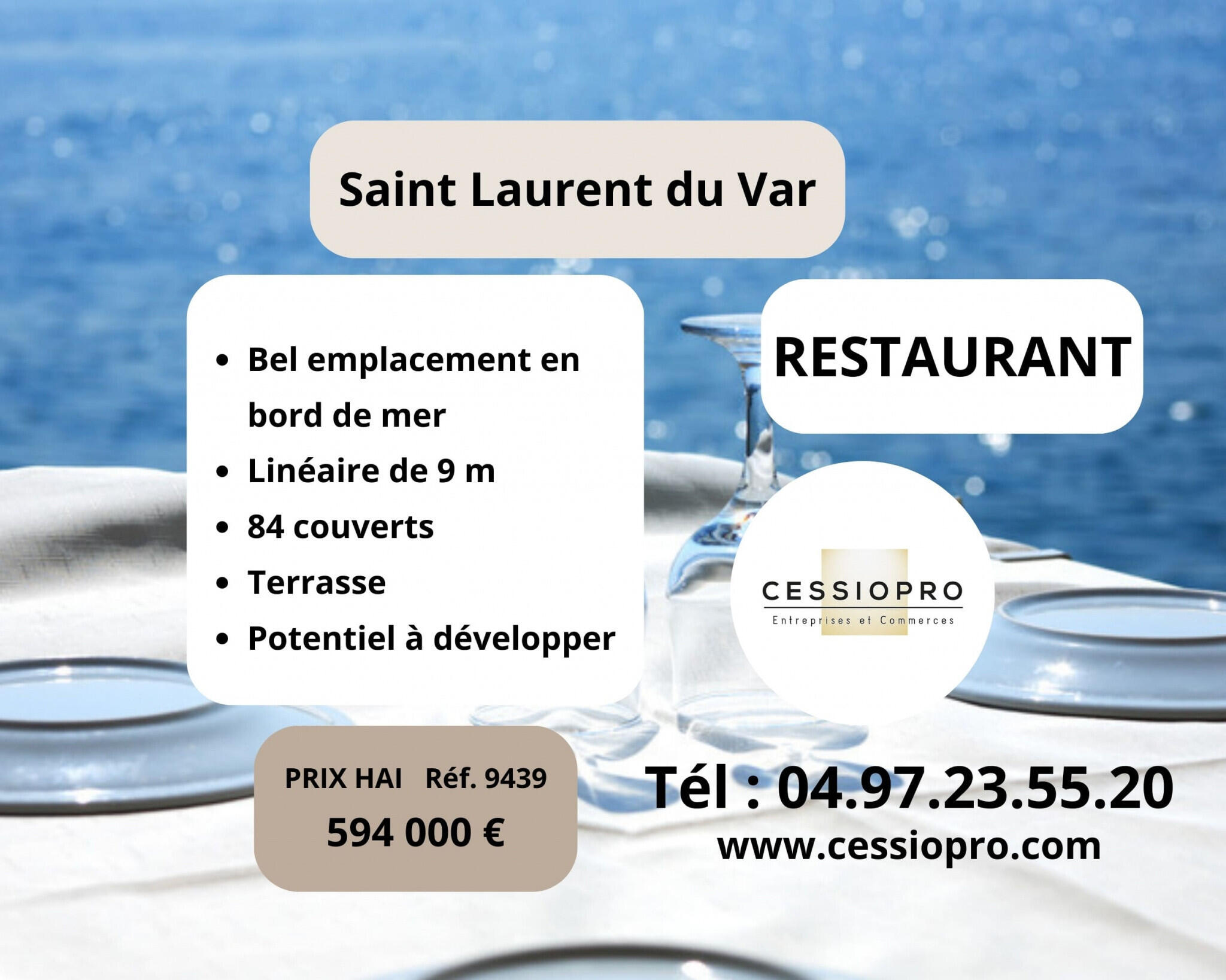 Restaurant Saint Laurent du Var en Bord de mer