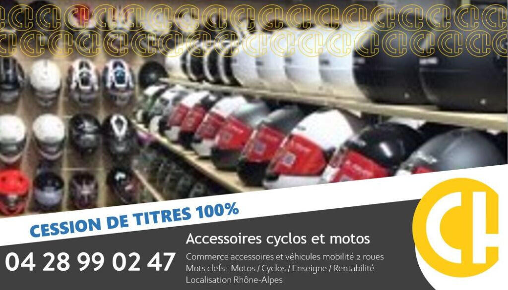 Vente commerce accessoires motos en Rhône-Alpes