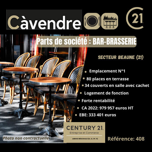 Vente restaurant bar brasserie secteur Beaune