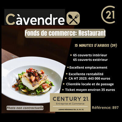 Vente restaurant zone touristique du Jura (39)