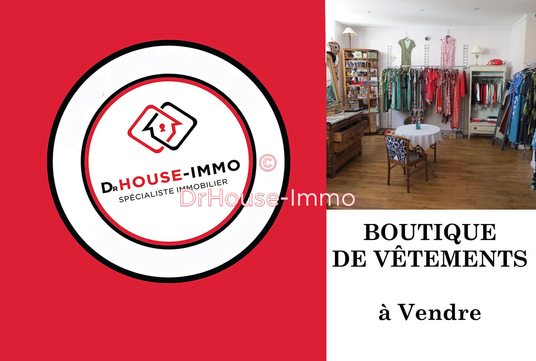 Vente boutique vêtements à Nantes quartier réputé
