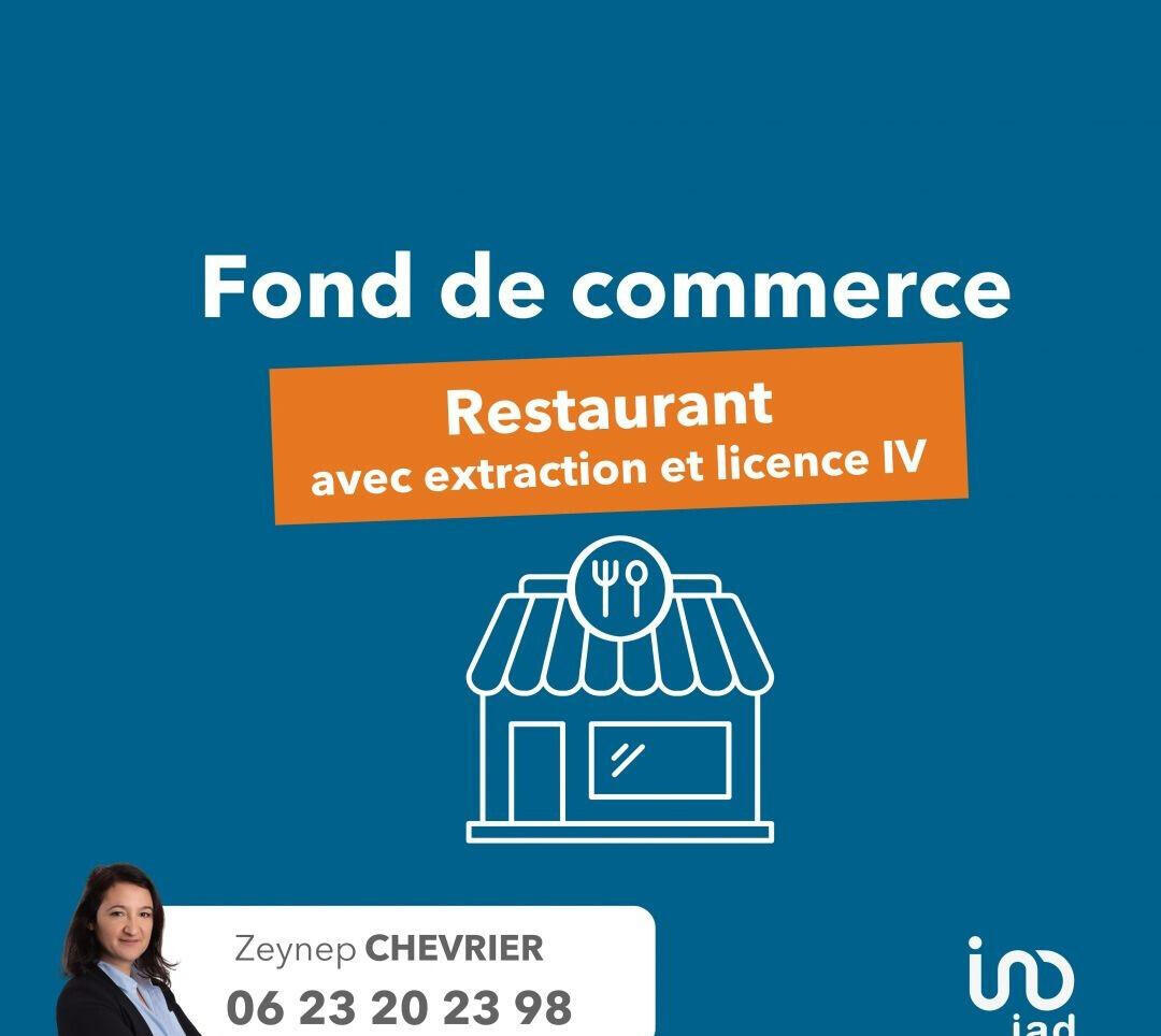 Vente restaurant extraction licence IV Paris 75017
