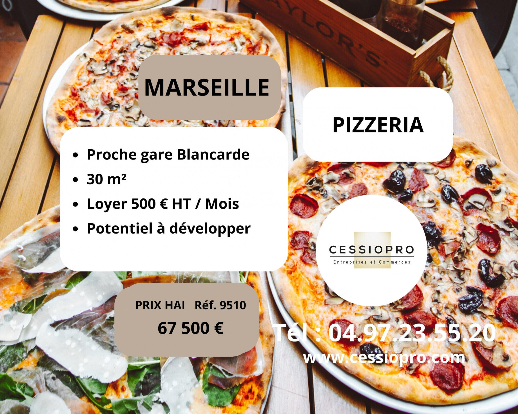 Pizzeria à vendre proche gare Blancarde Marseille