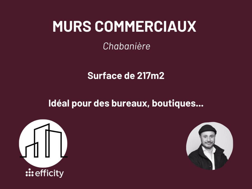 Vente local commercial 217m² à Chabanière centre