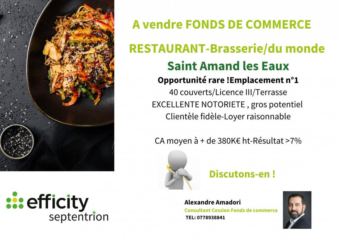 Vente restaurant avec terrasse à Saint les Eaux Vente restaurant avec terrasse à Saint les Eaux