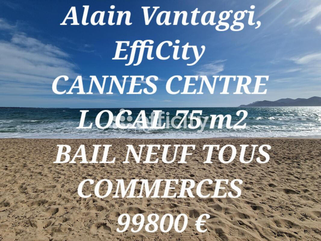 Cède droit au bail 75m² terrasse à Cannes centre