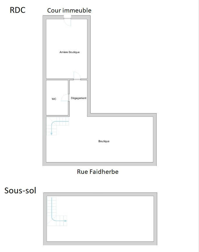 Vente murs libres 82m² rue Faidherbe Paris 11eme