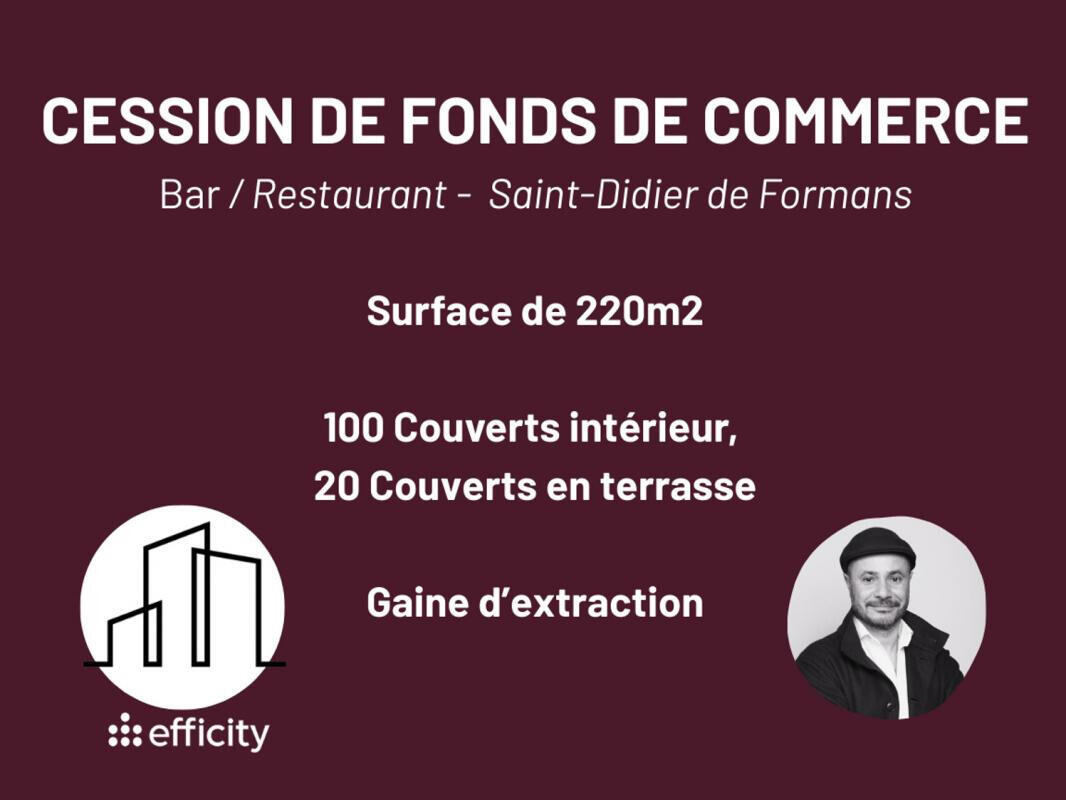 Vente bar-restaurant à Saint-Didier-de-Formans