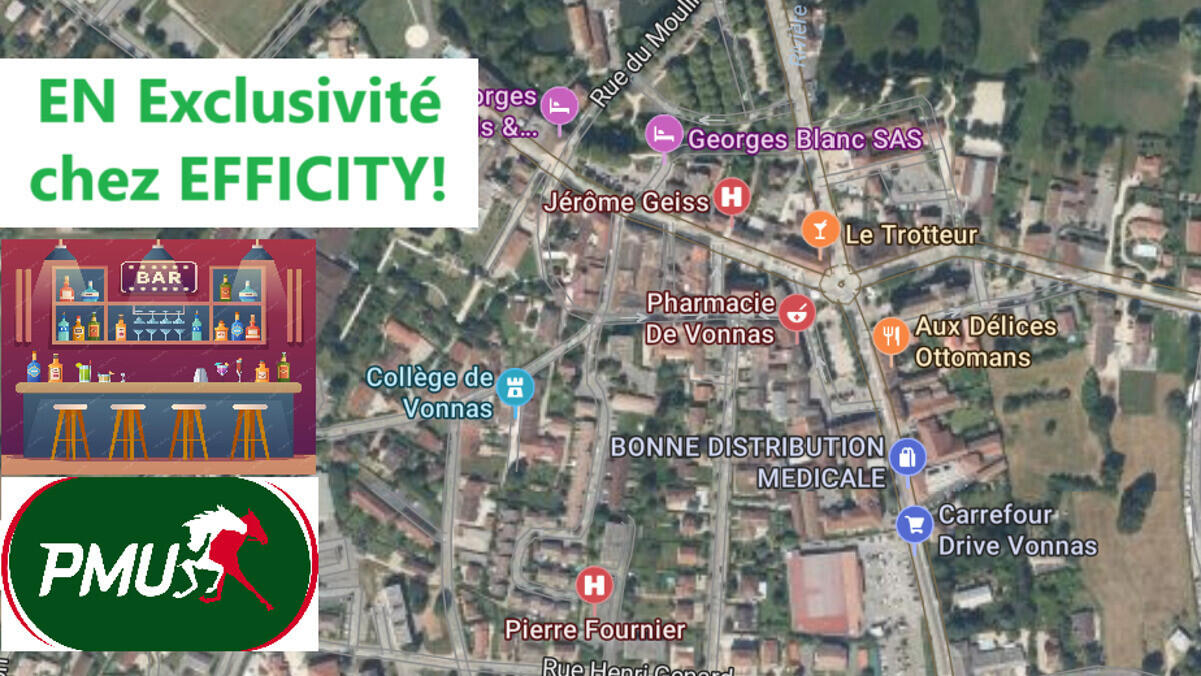 Vente bar PMU empl de choix au centre de Vonnas