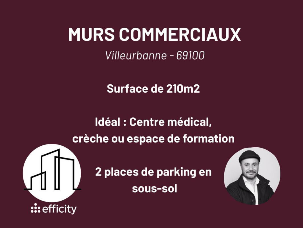Vente local commercial 210m² à Villeurbanne Vente local commercial 210m² à Villeurbanne